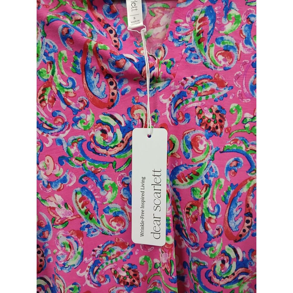Dear Scarlett Lizzy Tank Top in Pink paisley pattern - Picture 4 of 7